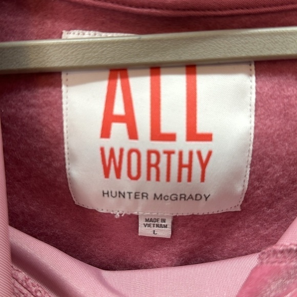 All Worthy Hunter McGrady cold shoulder velour & fleece hoodie women’s large - Picture 3 of 7